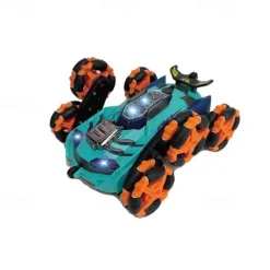 2.4g Remote Control Six Wheel Stunt Remote Control Car Can Automatically Demonstrate Toy Car Lighting Music Deformation Car Drift And Rolling