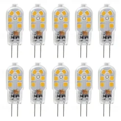 G4 2.5W LED Bulb 10 Pack LED Bi-pin G4 Base 20W Halogen Bulb Replacement Warm White /Cold White DC12V