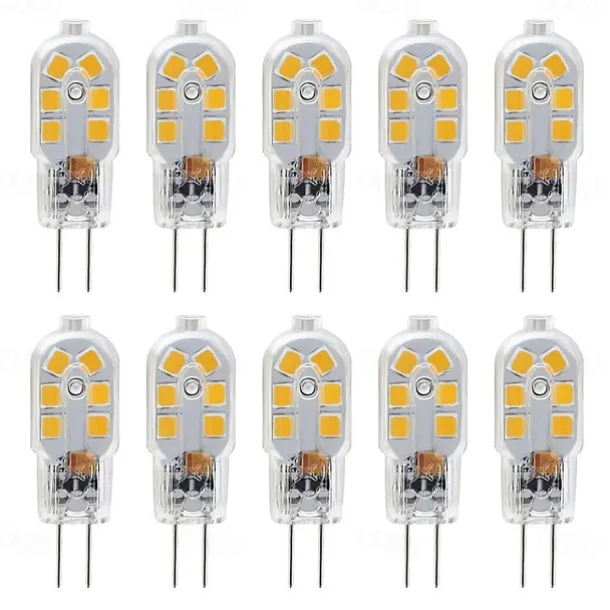 G4 2.5W LED Bulb 10 Pack LED Bi-pin G4 Base 20W Halogen Bulb Replacement Warm White /Cold White DC12V