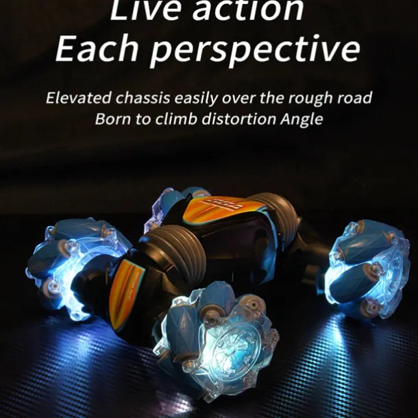 2.4G 4WD Gesture Sensing Car Remote Control Stunt Car 360 All-Round Drift Twisting Off-Road Dancing Vehicle Kids Toys W/ Lights