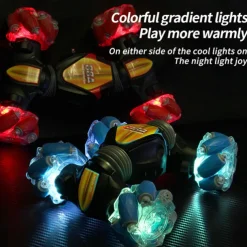 2.4G 4WD Gesture Sensing Car Remote Control Stunt Car 360 All-Round Drift Twisting Off-Road Dancing Vehicle Kids Toys W/ Lights