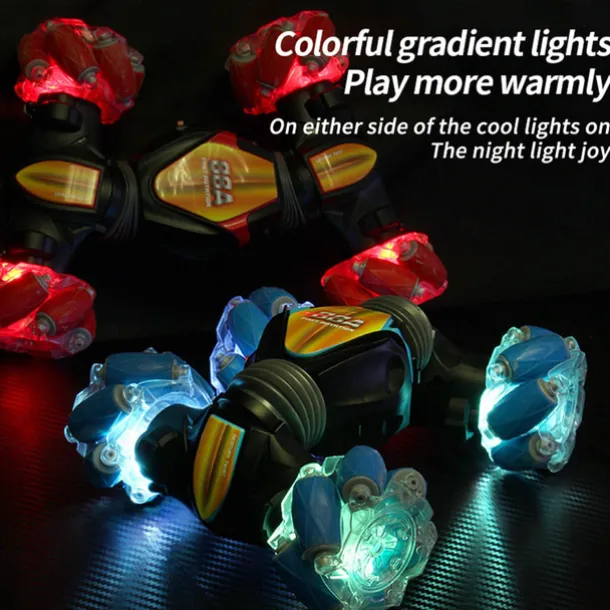 2.4G 4WD Gesture Sensing Car Remote Control Stunt Car 360 All-Round Drift Twisting Off-Road Dancing Vehicle Kids Toys W/ Lights