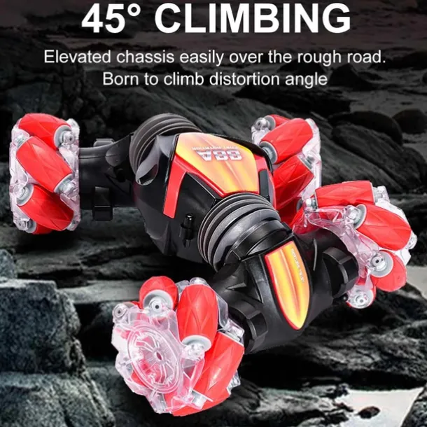 2.4G 4WD Gesture Sensing Car Remote Control Stunt Car 360 All-Round Drift Twisting Off-Road Dancing Vehicle Kids Toys W/ Lights