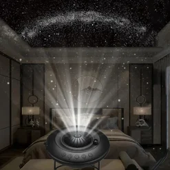 Galaxy Lamp Star Projector Night Light UFO LED 8 in 1 Planetarium Projection Galaxy Starry Sky Projector Lamp for Home Kids Room Ceiling Decor