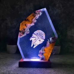 Galaxy Night Light, Space Ship Lamp, Epoxy, Resin Lamp, Personalization Gift