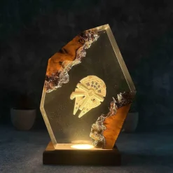 Galaxy Night Light, Space Ship Lamp, Epoxy, Resin Lamp, Personalization Gift