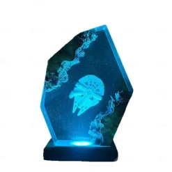 Galaxy Night Light, Space Ship Lamp, Epoxy, Resin Lamp, Personalization Gift