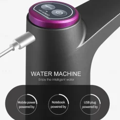 5-Gallon Water Dispenser - Automatic Electric Water Pump with USB Charging, Portable for Home, Office & Outdoor, Fits 2-5 Gallon Bottles