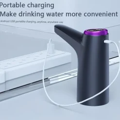 5-Gallon Water Dispenser - Automatic Electric Water Pump with USB Charging, Portable for Home, Office & Outdoor, Fits 2-5 Gallon Bottles