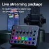 Gaming Audio Mixer Streaming 5-Channel RGB Mixer for Game Voice Podcast Live Broadcast
