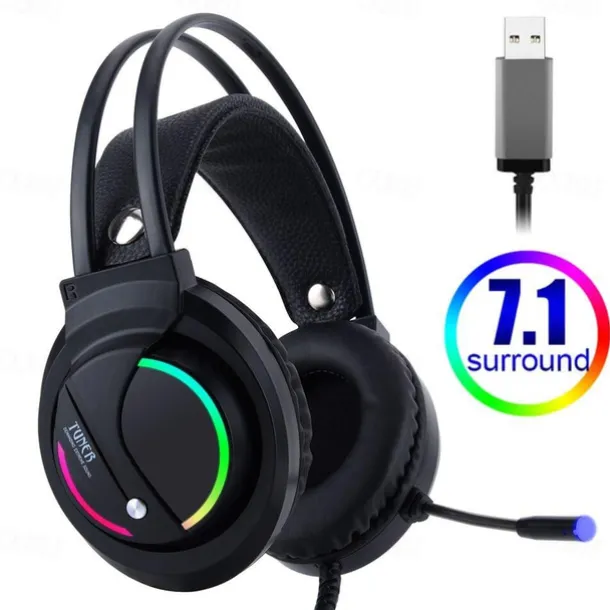 Gaming Headset 7.1 Surround Sound USB 3.5mm Wired Game Headphones with Microphone Stereo LED USB Headphone For PC PS4 XBOX ONE Gamers