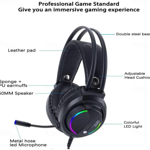 Gaming Headset 7.1 Surround Sound USB 3.5mm Wired Game Headphones with Microphone Stereo LED USB Headphone For PC PS4 XBOX ONE Gamers