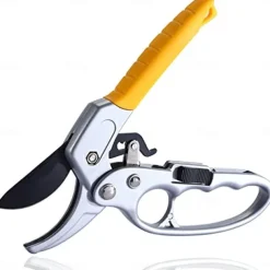 Garden Clippers, German Pruners, Ratchet Pruning Shears, Work 3 Times Easier, Gardening Tools, For Trimming Rose, Floral, Tree, Live Plants, Sharp Garden Scissors, Arthritis Weak Hand Snips