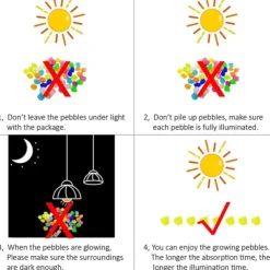 Garden decoration outdoor Luminous Stones garden Decorative Pebbles Outdoor Fish Decoration Pebble Rocks Aquarium