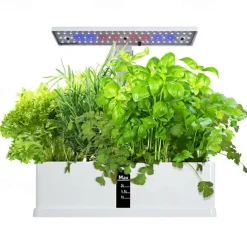 Garden Hydroponics Growing System Indoor Herb Garden Kit Automatic Timing LED Grow Lights Smart Water Pump for Home Flower Pots