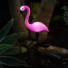 Garden Outdoor Flamingo LED Stake Lights Solar Powered Waterproof for Garden Lawn Patio Pond Backyard Decor
