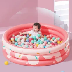 Garden Round Inflatable Baby Swimming Pool Portable Inflatable Child/Children Little Pump PoolKiddie Paddling Pool Indoor&Outdoor Toddler Water Game Play Center for Kids/Girl/Boy