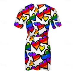 Gay Pride Rainbow Flag LGBT LGBTQ Dress Rainbow 3D Graphic For Women's Adults' Carnival 3D Print Pride Parade Pride Month