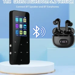 16GB 1.8 inch Met Bluetooth 5.0 MP3 Speler Full Touch Screen MP4 Player Muziekspeler Met Ingebouwde speaker Fm Radio Recorder Video