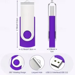 128GB USB Flash Drives 64GB 32GB USB 3.0 High Speed Rotating USB Stick External Storage Micro Memory Stick For Computer