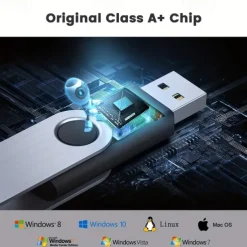 128GB USB Flash Drives 64GB 32GB USB 3.0 High Speed Rotating USB Stick External Storage Micro Memory Stick For Computer