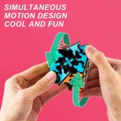 Gear Cube 3x3 with Three-Dimensional Gear Structure Embedded Tile Design Magic Cube 3x3x3 Puzzles Toys (57mm) Suitable for Brain Development Puzzle Games for Adults