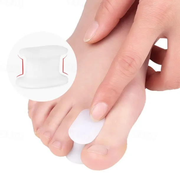 Gel Toe Separators for Overlapping Toes Bunions Big Toe Alignment Corrector and Spacer