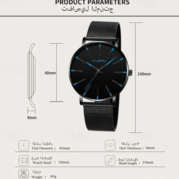 GENEVA Quartz Watch for Men Stylish Steampunk Casual Analog Quartz Wristwatch with Bracelet Set Waterproof PU Leather Watch