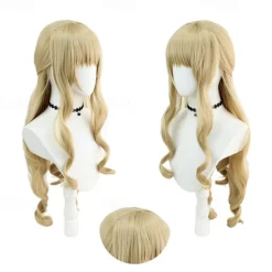 Genshin Impact Navia Caspar Anime Cosplay Wigs Cosplay Wigs Halloween Carnival Party Comic Con Wig For Women's Adults'