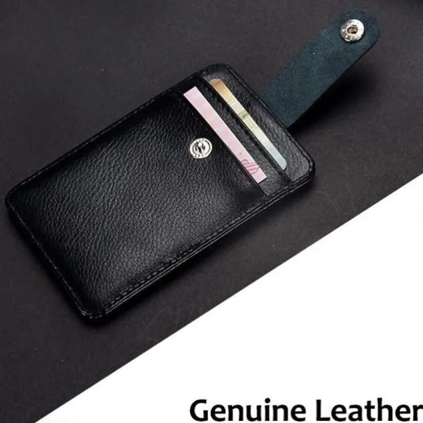 Genuine leather Business Work Card Holder Fashion ID Badge Holders with Nylon Lanyard ID case Office Supplies