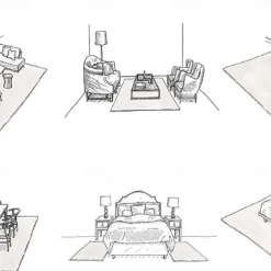 Geometric Woodland Runner Rug Kitchen Mat Non-Slip Oil Proof Rug Indoor Outdoor Mat Bedside Bedroom Decor Bathroom Mat Entrance Rug Door Mat