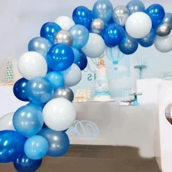 German Oktoberfest Pearlescent Blue Balloon Set Ice and Snow Combination Balloon Chain Package Latex Balloon Party Decoration