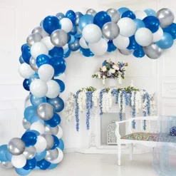 German Oktoberfest Pearlescent Blue Balloon Set Ice and Snow Combination Balloon Chain Package Latex Balloon Party Decoration
