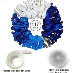 German Oktoberfest Pearlescent Blue Balloon Set Ice and Snow Combination Balloon Chain Package Latex Balloon Party Decoration