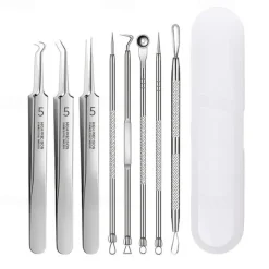 German Ultra-Fine Pimple Tweezers for Acne and Blackhead Removal - Salon Quality Beauty Tool for Face Health and Care