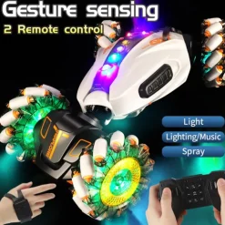 Gesture Sensing Remote Control Twisting Car Luminous Wheel Deformation High-Speed Climbing Car RC Car Stunt Car Game2277