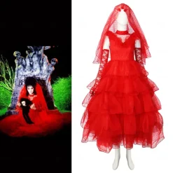 Ghost Bride Lydia Deetz Halloween Dress Cosplay Costume Masquerade Beetlejuice Dresses Adults' Women's Carnival Masquerade Mardi Gras Party / Evening Easy Halloween Costumes Dress Up