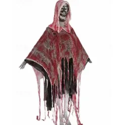 Ghost Grim Reaper Halloween Cosplay Costume Party Costume Hooded Cloak Outfits Scary Costume Adults' Men's Women's Masquerade Mardi Gras Performance Party Halloween Easy Halloween Costumes Dress Up