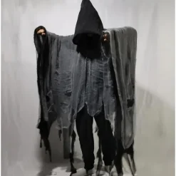 Ghost Grim Reaper Halloween Cosplay Costume Party Costume Hooded Cloak Outfits Scary Costume Adults' Men's Women's Masquerade Mardi Gras Performance Party Halloween Easy Halloween Costumes Dress Up