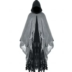 Ghost Grim Reaper Halloween Cosplay Costume Party Costume Hooded Cloak Outfits Scary Costume Adults' Men's Women's Masquerade Mardi Gras Performance Party Halloween Easy Halloween Costumes Dress Up