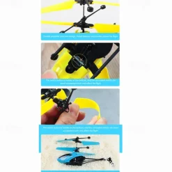 2.4Ghz 2 Channels Alloy Mini RC Helicopter with LED Light for Kids Adult Indoor RC Helicopter Best Gift for Boys Girls