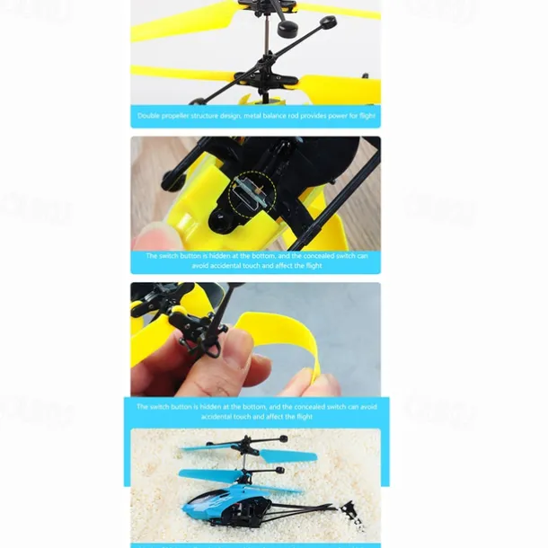 2.4Ghz 2 Channels Alloy Mini RC Helicopter with LED Light for Kids Adult Indoor RC Helicopter Best Gift for Boys Girls