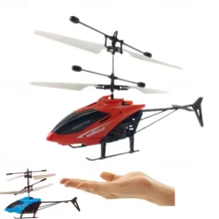 2.4Ghz 2 Channels Alloy Mini RC Helicopter with LED Light for Kids Adult Indoor RC Helicopter Best Gift for Boys Girls