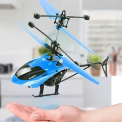 2.4Ghz 2 Channels Alloy Mini RC Helicopter with LED Light for Kids Adult Indoor RC Helicopter Best Gift for Boys Girls