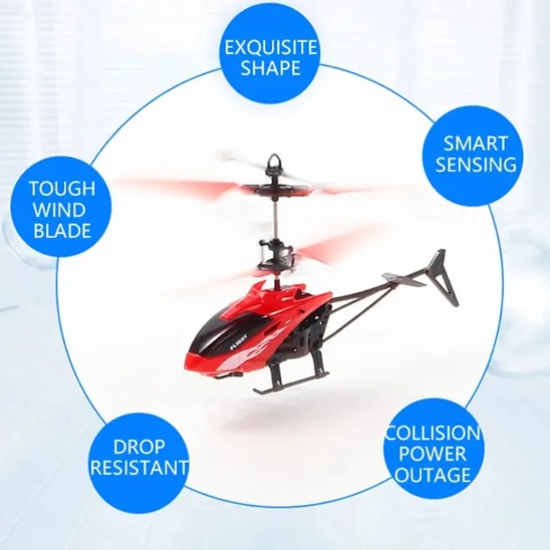2.4Ghz 2 Channels Alloy Mini RC Helicopter with LED Light for Kids Adult Indoor RC Helicopter Best Gift for Boys Girls