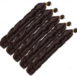 Ginger French Curl Braiding Hair 24 Inch Soft Pre Stretched Loose Wave Bouncy 100g/pack Yaki Crochet Hair for Black Women Hair Extensions for Braids