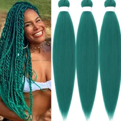 Ginger Golden Ombre Braiding Hair Pre Stretched Kanekalon Braiding Hair Box Braids Human Hair Extensions 26 inch