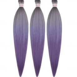 Ginger Golden Ombre Braiding Hair Pre Stretched Kanekalon Braiding Hair Box Braids Human Hair Extensions 26 inch