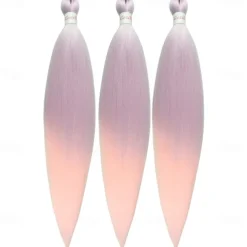 Ginger Golden Ombre Braiding Hair Pre Stretched Kanekalon Braiding Hair Box Braids Human Hair Extensions 26 inch