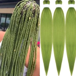 Ginger Golden Ombre Braiding Hair Pre Stretched Kanekalon Braiding Hair Box Braids Human Hair Extensions 26 inch